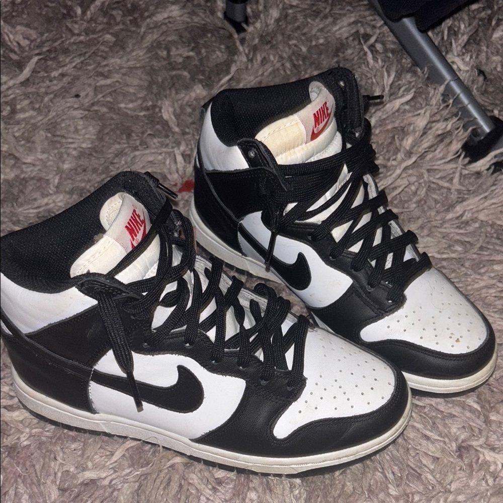 Panda Nike Black and White High-Top Sneakers